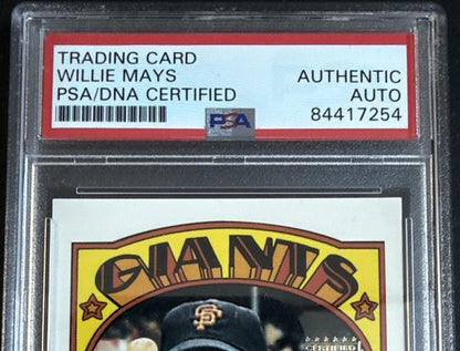 Willie Mays Signed 1996 Topps CERTIFIED Issue On Card Auto 1972 SP Psa Coa Hof