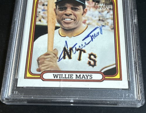 Willie Mays Signed 1996 Topps CERTIFIED Issue On Card Auto 1972 SP Psa Coa Hof