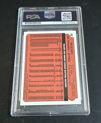 Willie Mays Signed 1996 Topps CERTIFIED Issue On Card Auto 1972 SP Psa Coa Hof