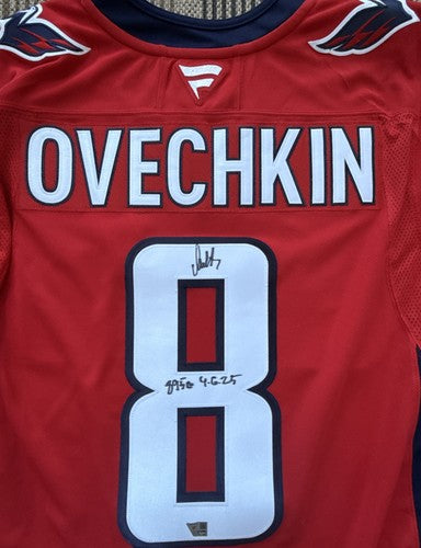 Alexander Ovechkin Signed Capitals Jersey #895 Goal record Auto Fanatics Coa