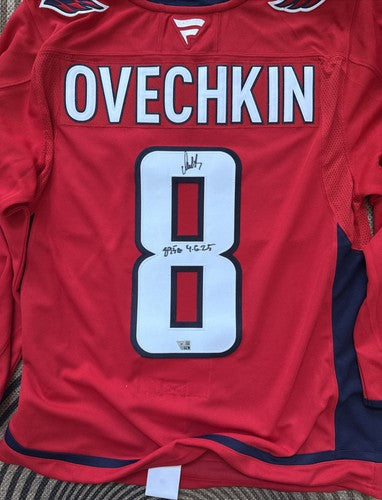 Alexander Ovechkin Signed Capitals Jersey #895 Goal record Auto Fanatics Coa