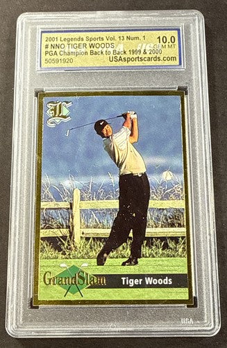 2001 Legends Sports 1999 2000 PGA Champion #Nno Tiger Woods USA Gem Mint 10