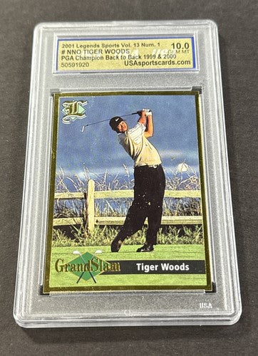 2001 Legends Sports 1999 2000 PGA Champion #Nno Tiger Woods USA Gem Mint 10