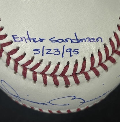 Mariano Rivera Signed Official Baseball Enter Sandman Debut Date Exit Steiner CX
