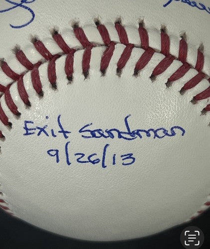 Mariano Rivera Signed Official Baseball Enter Sandman Debut Date Exit Steiner CX