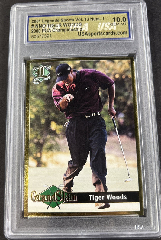2001 Legends Sports 2000 PGA Champion #Nno Tiger Woods USA Gem Mint 10