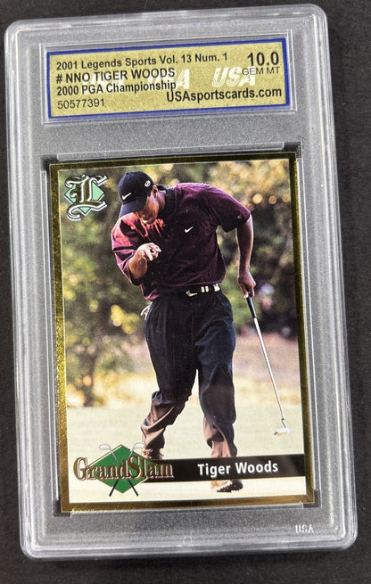 2001 Legends Sports 2000 PGA Champion #Nno Tiger Woods USA Gem Mint 10