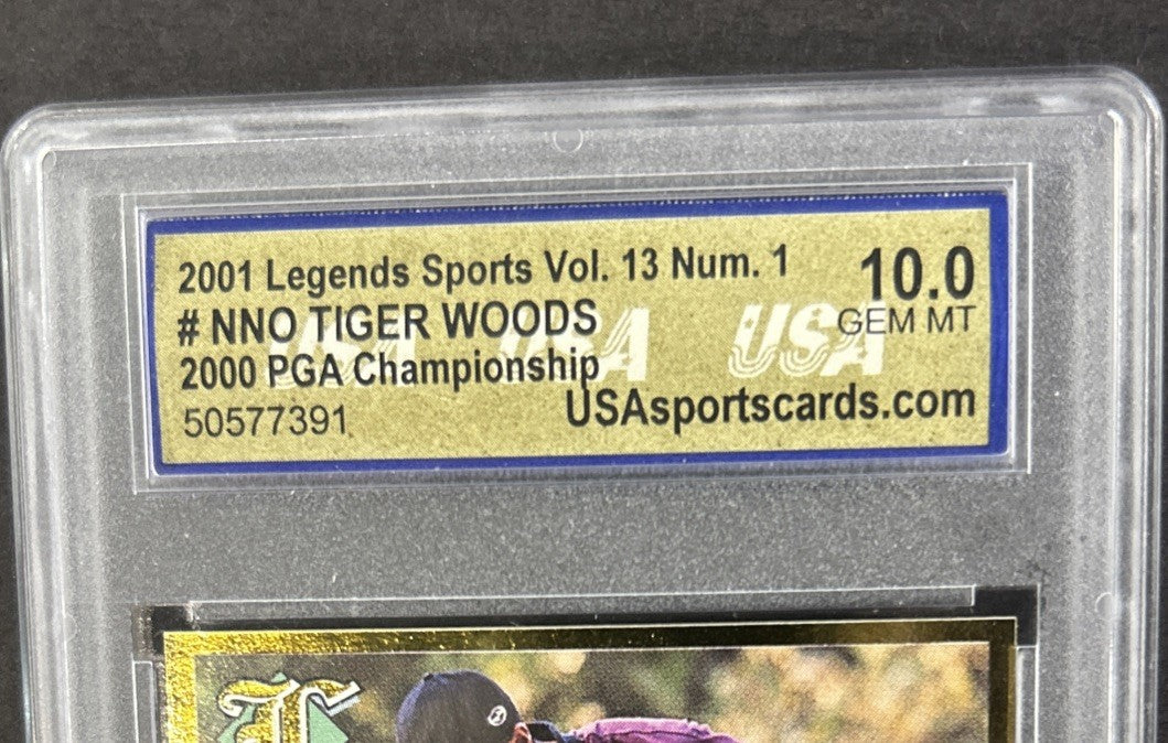 2001 Legends Sports 2000 PGA Champion #Nno Tiger Woods USA Gem Mint 10