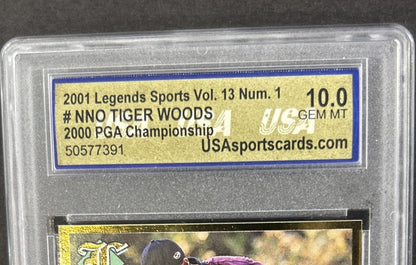 2001 Legends Sports 2000 PGA Champion #Nno Tiger Woods USA Gem Mint 10