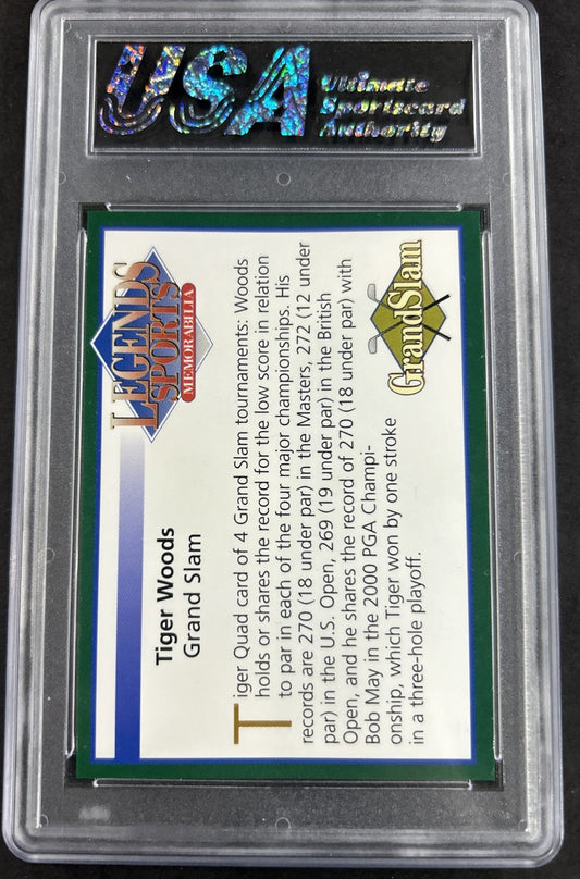 2001 Legends Sports Grand Slam 2000-2001 #Nno Tiger Woods Graded Usa 10 Gem Mint