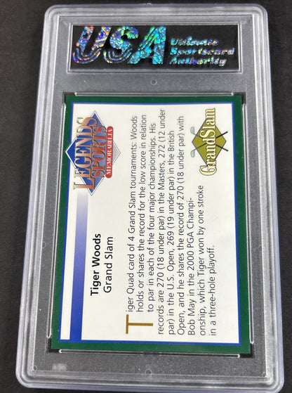 2001 Legends Sports Grand Slam 2000-2001 #Nno Tiger Woods Graded Usa 10 Gem Mint