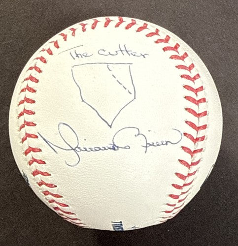 Mariano Rivera Signed Mlb Baseball Hand Drawn The Cutter Auto Hof Steiner Coa