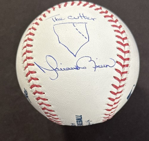 Mariano Rivera Signed Mlb Baseball Hand Drawn The Cutter Auto Hof Steiner Coa