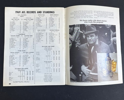 KC Chiefs Vs NY Jets Playoff Program December 20 1969 Shea Stadium Joe Namath