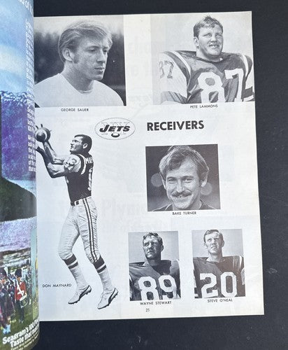 KC Chiefs Vs NY Jets Playoff Program December 20 1969 Shea Stadium Joe Namath