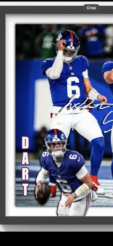Cam Skattebo & Jaxson Dart Ny Giants 22x22 Framed 3 D Photo