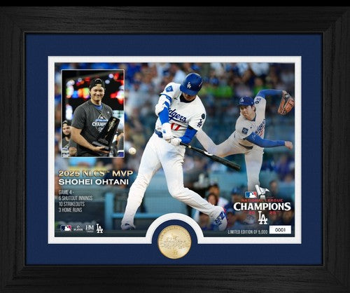 Shohei Ohtani 2025 MVP Dodgers Highland Mint FRAMED PHOTO 3 Hr 10k’s NLCS Coin