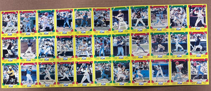 1982 Drakes Big Hitters Uncut Sheet 33 Cards Topps Baseball Brett Bench Fisk