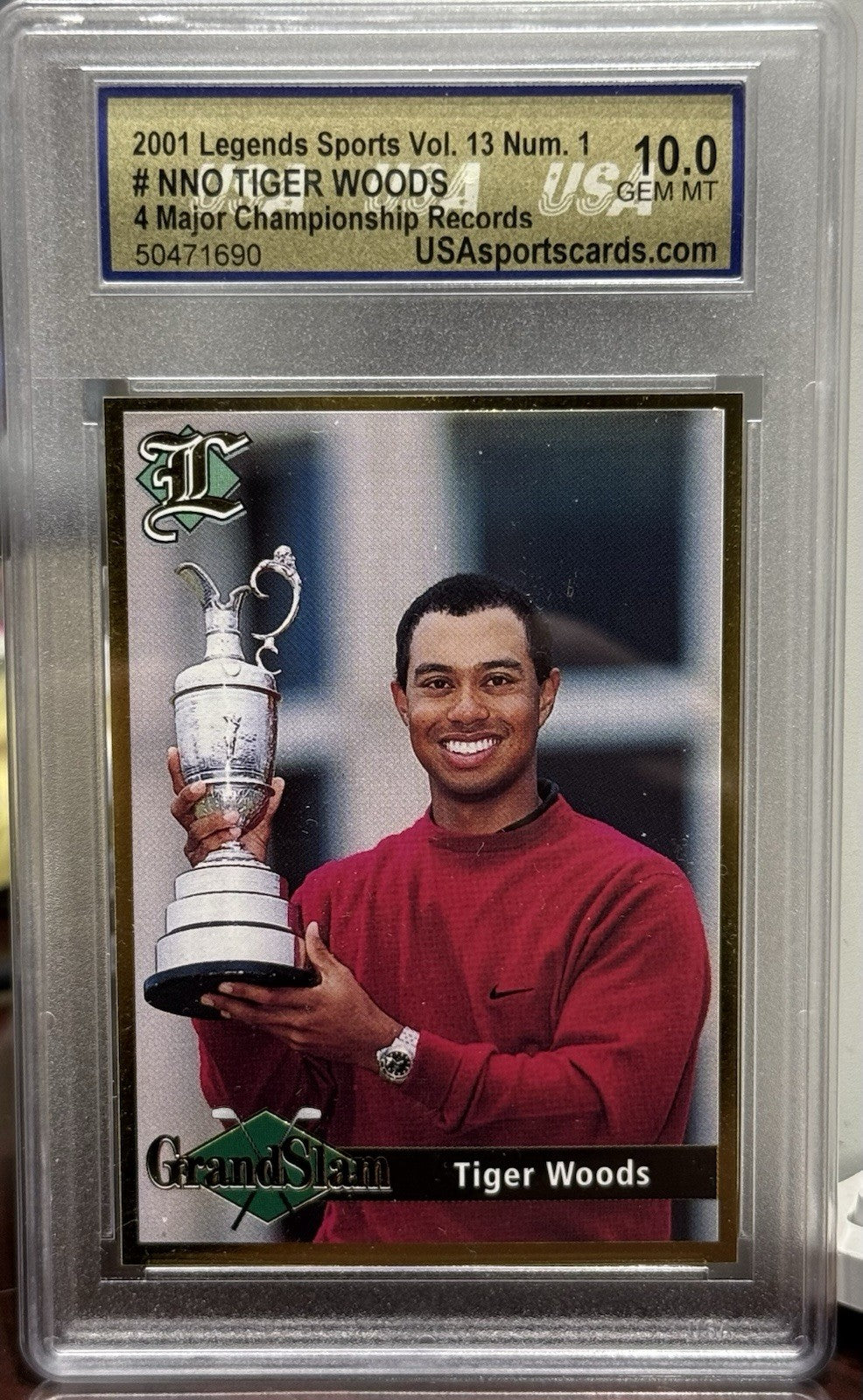 2001 Legends Sports 1995 Amateur Championship #Nno Tiger Woods USA Gem Mint 10