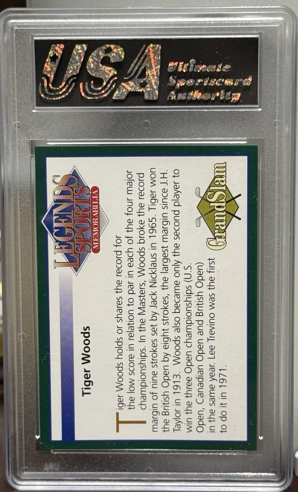 2001 Legends Sports 1995 Amateur Championship #Nno Tiger Woods USA Gem Mint 10