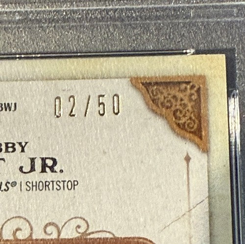 2022 Topps GypsyQueen Bobby Witt Jr Black White Rookie Auto Psa 10 Gem Mint /50