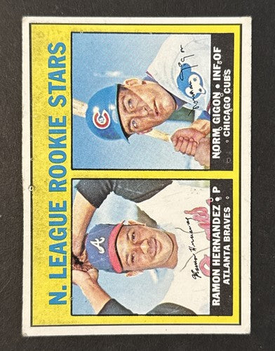 1967 Topps #576 NL ROOKIE STARS High # SP  Hernandez Norm Gigon RC EX Centered