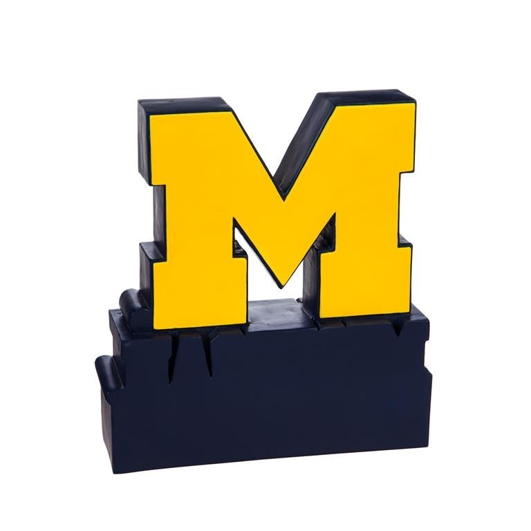 University Of Michigan Statue 12" CFB Football Figurine NIB