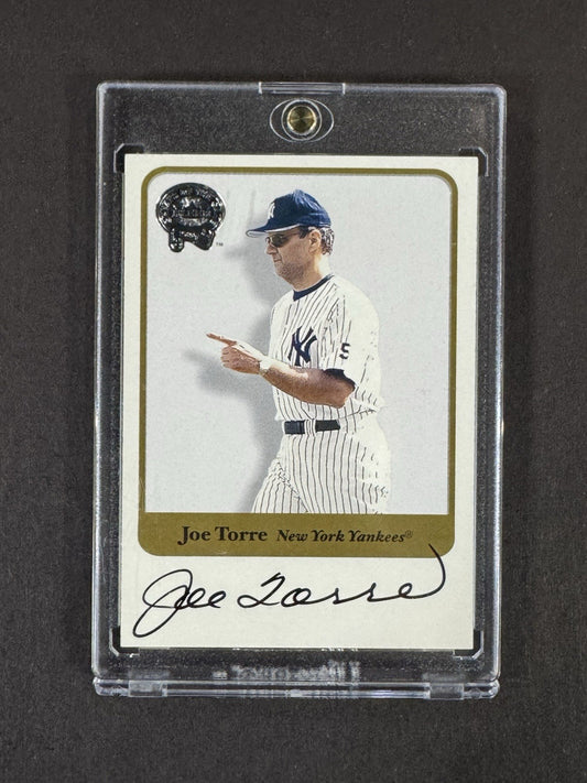 Joe Torre 2001 Fleer Greats Of The Game Autographed Card /500