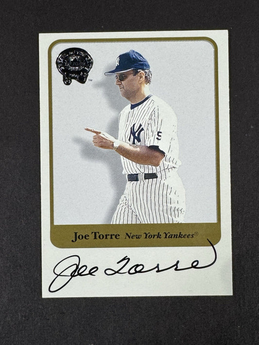 Joe Torre 2001 Fleer Greats Of The Game Autographed Card /500