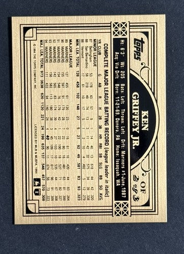 1994 Topps Finest Bronze Members Only 3 Card Set TSC Ken Griffey Jr Barry Bonds