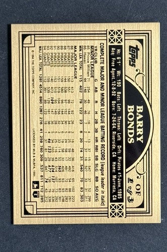 1994 Topps Finest Bronze Members Only 3 Card Set TSC Ken Griffey Jr Barry Bonds
