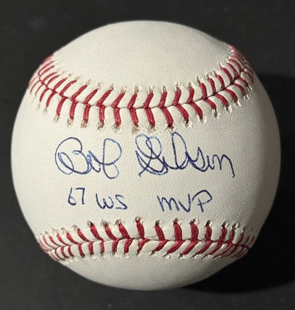 Bob Gibson Cardinals Signed MLB Baseball! 67 Ws MVP Auto Steiner Hof W/ Case