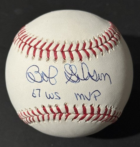 Bob Gibson Cardinals Signed MLB Baseball! 67 Ws MVP Auto Steiner Hof W/ Case