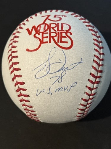 Bucky Dent Signed Official 1978 World Series Baseball WS MVP Auto Steiner Case