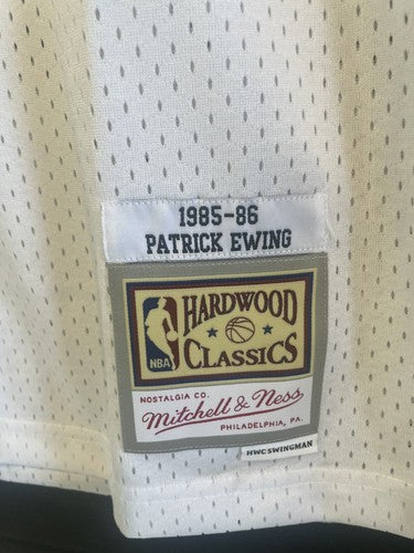 Patrick Ewing Ny Knicks Signed 1985 /86 Rookie M&N Swingman Jersey Auto Steiner