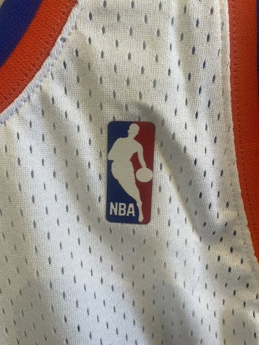 Patrick Ewing Ny Knicks Signed 1985 /86 Rookie M&N Swingman Jersey Auto Steiner