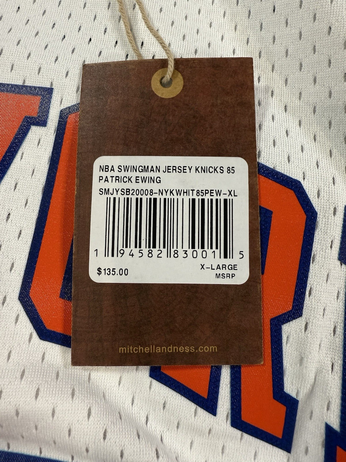 Patrick Ewing Ny Knicks Signed 1985 /86 Rookie M&N Swingman Jersey Auto Steiner
