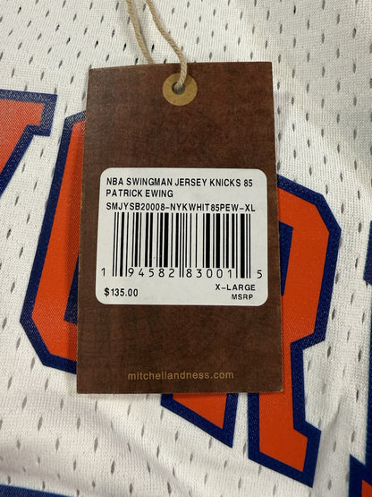Patrick Ewing Ny Knicks Signed 1985 /86 Rookie M&N Swingman Jersey Auto Steiner