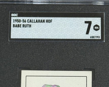 Babe Ruth 1950 Callahan HOF Baseball Card Sgc 7 NEAR MINT CENTERED YANKEES