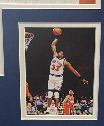 Patrick Ewing Signed Framed NY Knicks White Jersey HoF 08 Autograph Steiner COA