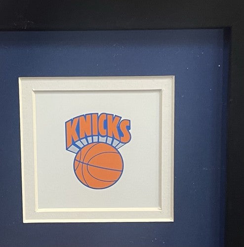 Patrick Ewing Signed Framed NY Knicks White Jersey HoF 08 Autograph Steiner COA