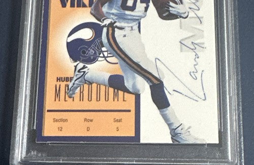 1998 Playoff Contenders Randy Moss ROOKIE RC #92 PSA 7 Auto RARE Vikings Hof