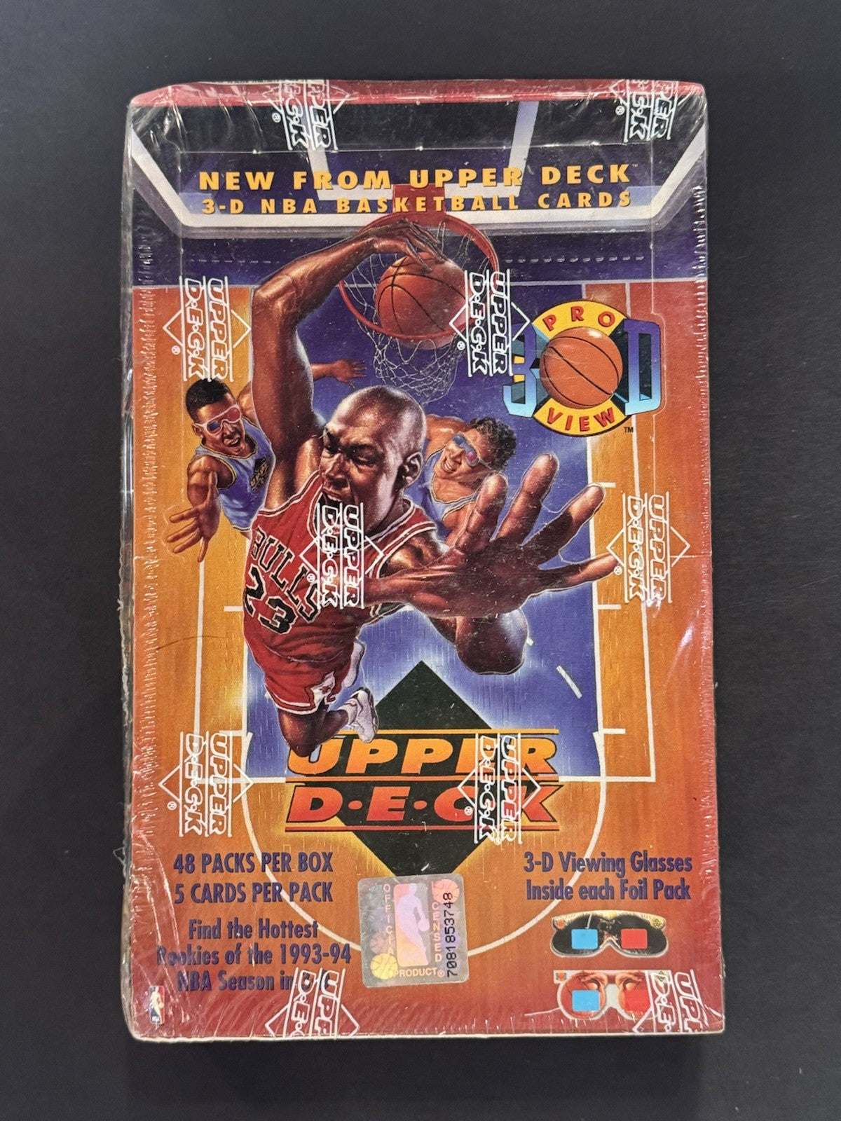 1993-94 Upper Deck 3D Pro View Basketball Sealed Box 48 Packs Michael Jordan