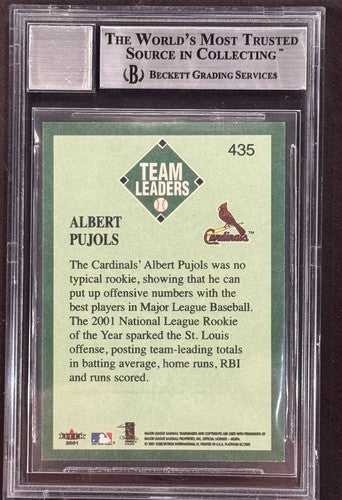 2001 Fleer Platinum Albert Pujols #435 Signed Bas 10 Mint Auto HOF Beckett