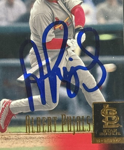 Albert Pujols 2001 Upper Deck #295 Rookie SIGNED BECKETT BAS 10 GEM Mint Auto Rc