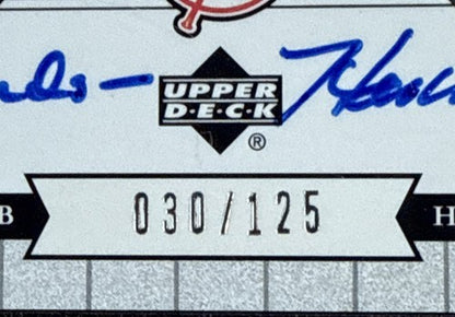 Bobby Richardson Hank Bauer 2003 Yankees Signature Pinstripe Sgc 9 /10 Mint Auto