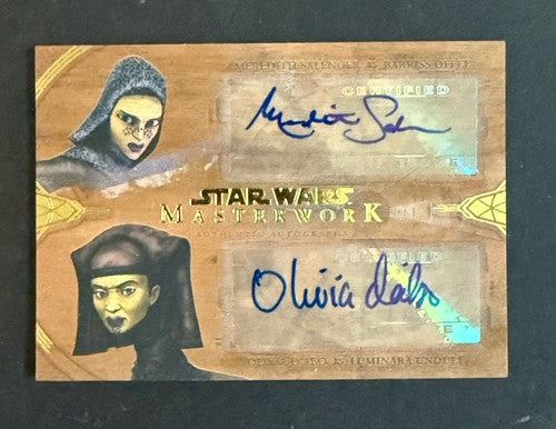 2018 Topps Star Wars Masterwork Meredith Salenger & Olivia D’abo Dual Auto  7/10