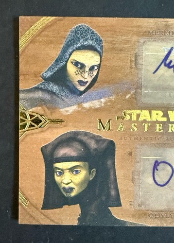 2018 Topps Star Wars Masterwork Meredith Salenger & Olivia D’abo Dual Auto  7/10