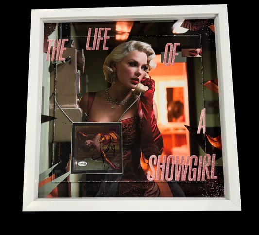 Taylor Swift Signed 3D Framed CD Photo Album The Life Of A Showgirl Auto JSA COA