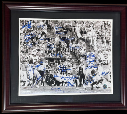 1969 Super Bowl Jets Team Signed 16x20 Framed Photo 25 Auto Joe Namath Steiner
